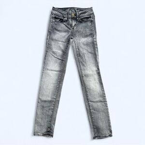 American Eagle Skinny Jeans in Washed Black/Gray Size 00 Short